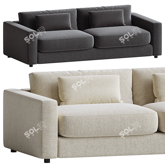 Elegant Bloor Sofa Essence 3D model image 4