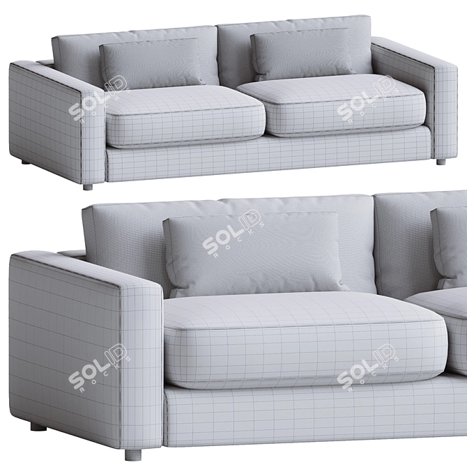 Elegant Bloor Sofa Essence 3D model image 5