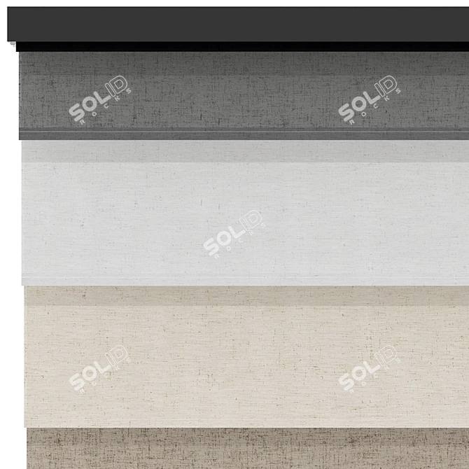 Bandalux Roller Blinds Set 02 3D model image 4