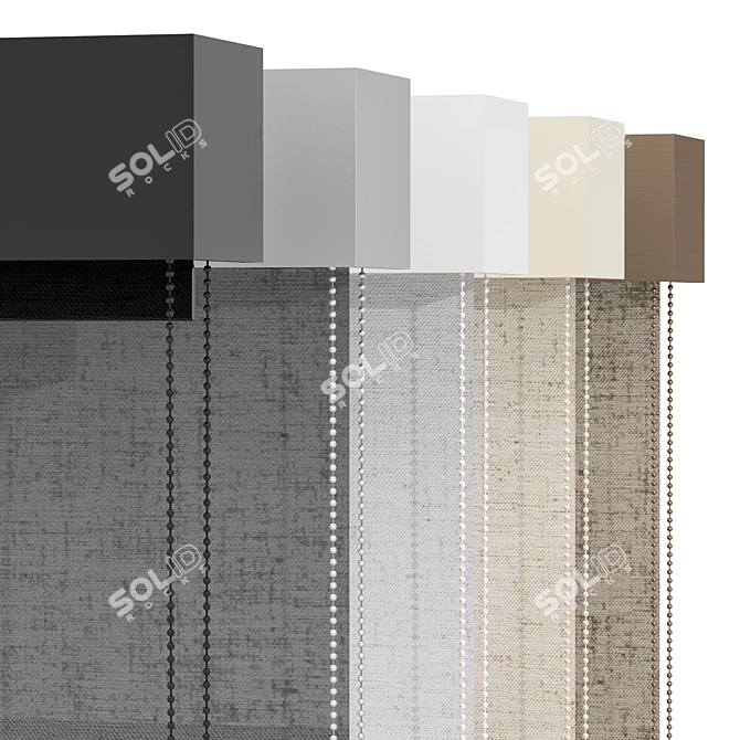 Bandalux Roller Blinds Set 02 3D model image 6