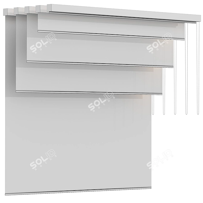 Bandalux Roller Blinds Set 02 3D model image 7