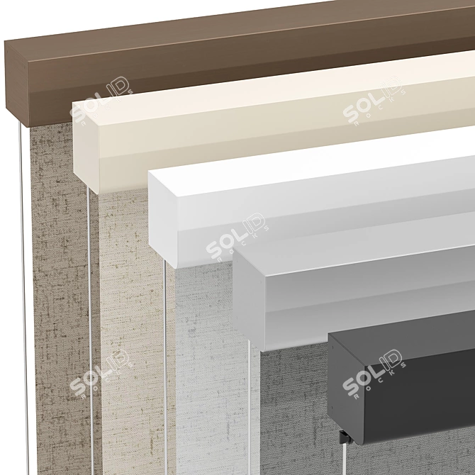 Bandalux Roller Blinds Set 03 3D model image 3