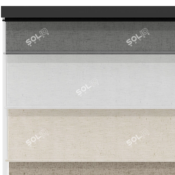 Bandalux Roller Blinds Set 03 3D model image 4