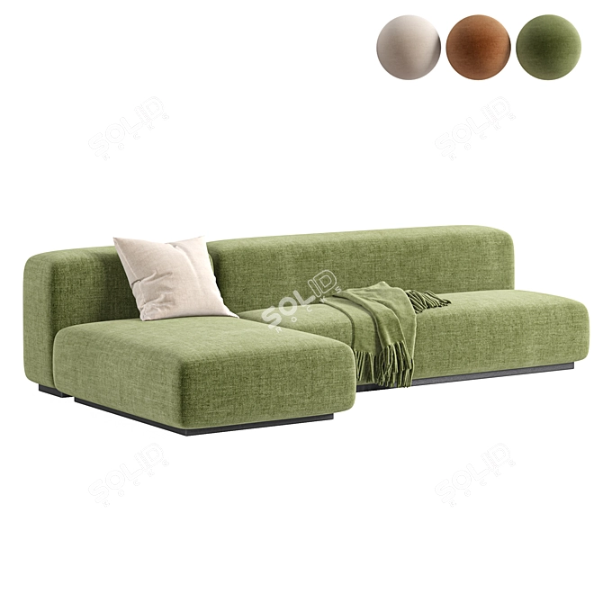 Stylish Prostoria Klaster Modular Sofa 3D model image 1