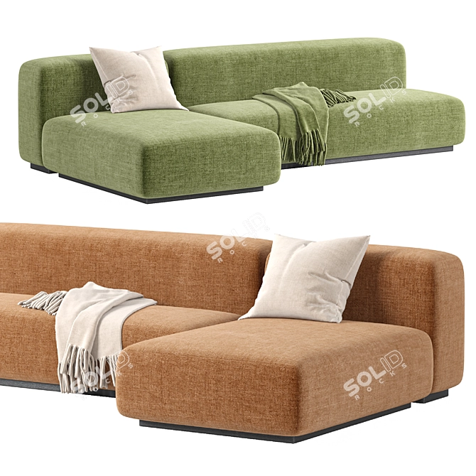 Stylish Prostoria Klaster Modular Sofa 3D model image 4
