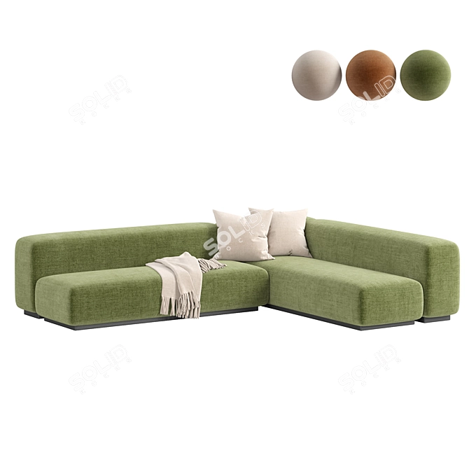  Sleek Prostoria Klaster Modular Sofa 3D model image 1