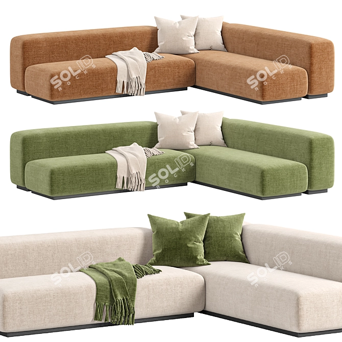  Sleek Prostoria Klaster Modular Sofa 3D model image 2