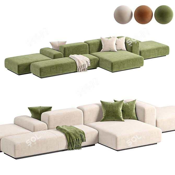 Modular Klaster Sofa by Prostoria 3D model image 1