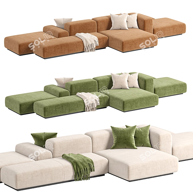 Modular Klaster Sofa by Prostoria 3D model image 2