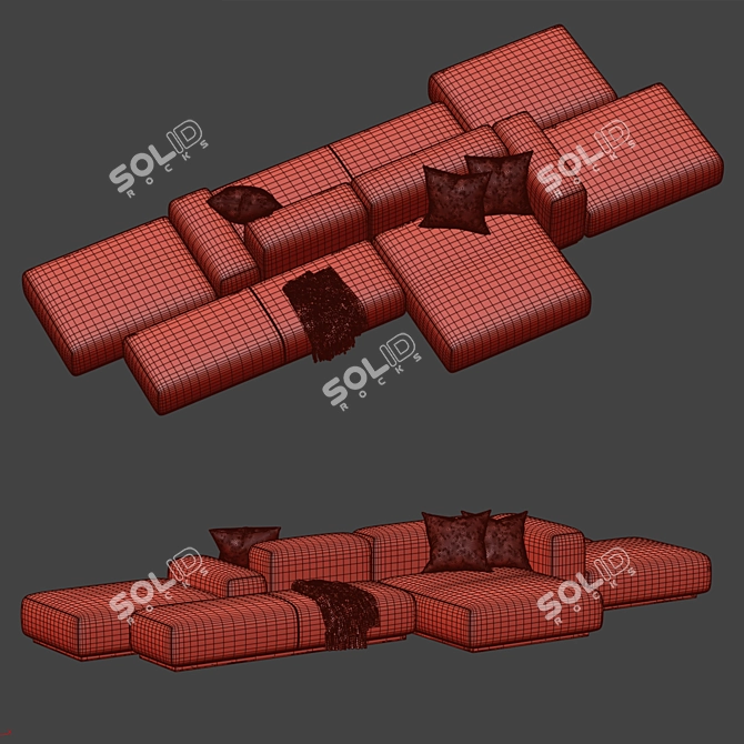 Modular Klaster Sofa by Prostoria 3D model image 3
