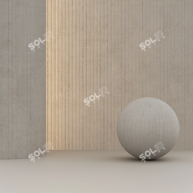 Customizable Decorative Plaster with UVW Map 3D model image 1