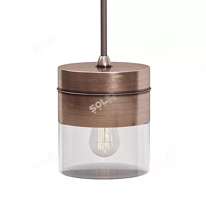 Elegant Dome Pendant Light 3D model image 4