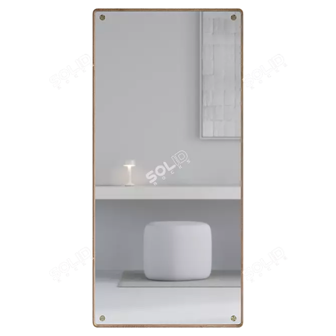 Modern Danish Design KBH Mirror 3D model image 3