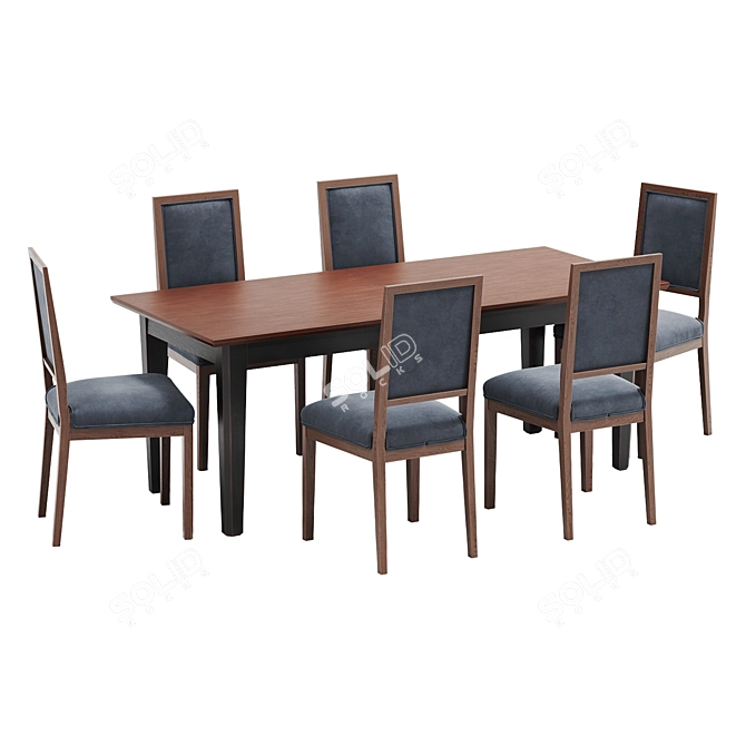 Pranzo II Bruno Dining Set 3D model image 1