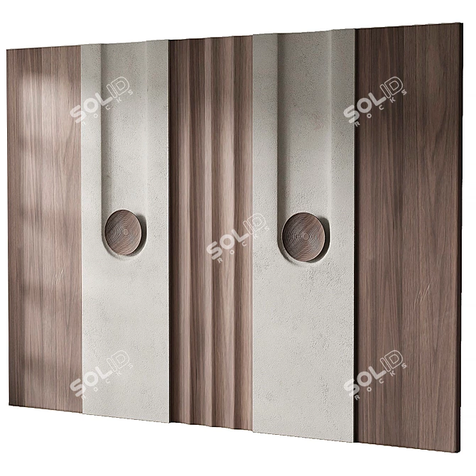 Modern 3D Wall Panel Design 3D model image 1