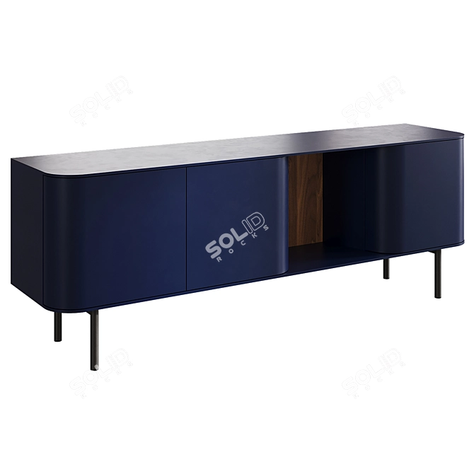 Modern Fjord Sideboard, 60s-inspired 3D model image 3