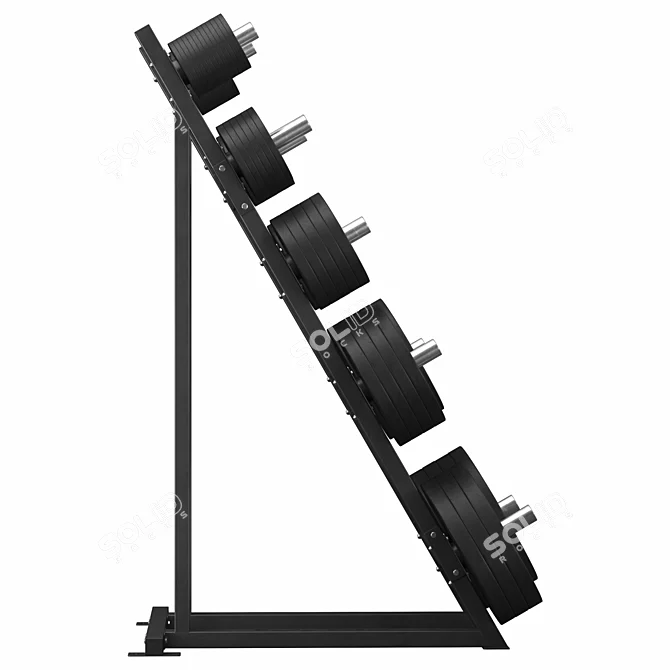 Space-Saving High-Capacity Plate Rack 3D model image 3