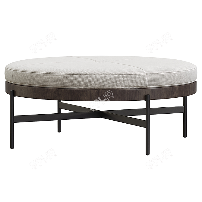 Elegant Edwyn Large Ottoman 3D model image 2