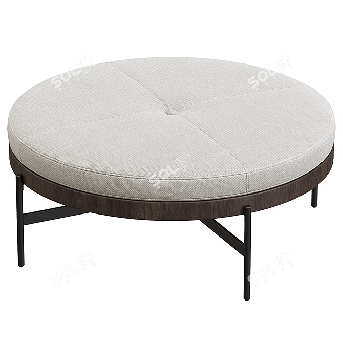 Elegant Edwyn Large Ottoman 3D model image 3