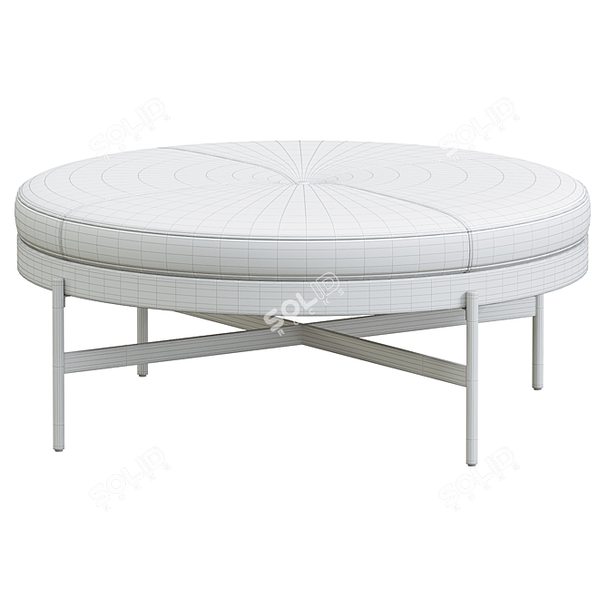 Elegant Edwyn Large Ottoman 3D model image 4