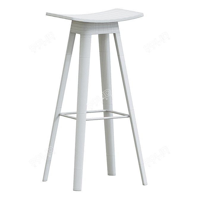 Modern Scandinavian HC1 Bar Stool 3D model image 5