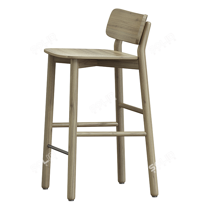 Translated Description: Skagerak Hven Bar Stool

 Scandi Chic Bar Seating 3D model image 3