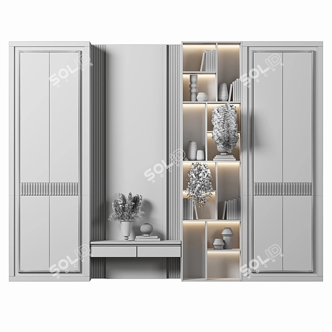 Title: High-Quality 4K Wardrobe Set 3D model image 4