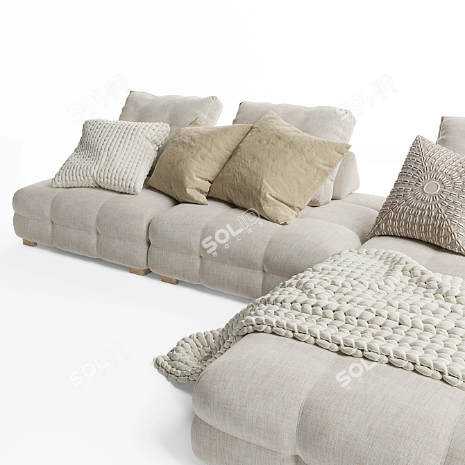 Natural Crosby Sofa by Uniqwa 3D model image 2