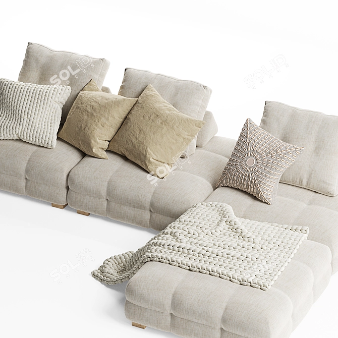 Natural Crosby Sofa by Uniqwa 3D model image 3