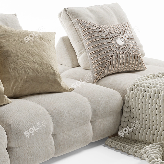 Natural Crosby Sofa by Uniqwa 3D model image 5