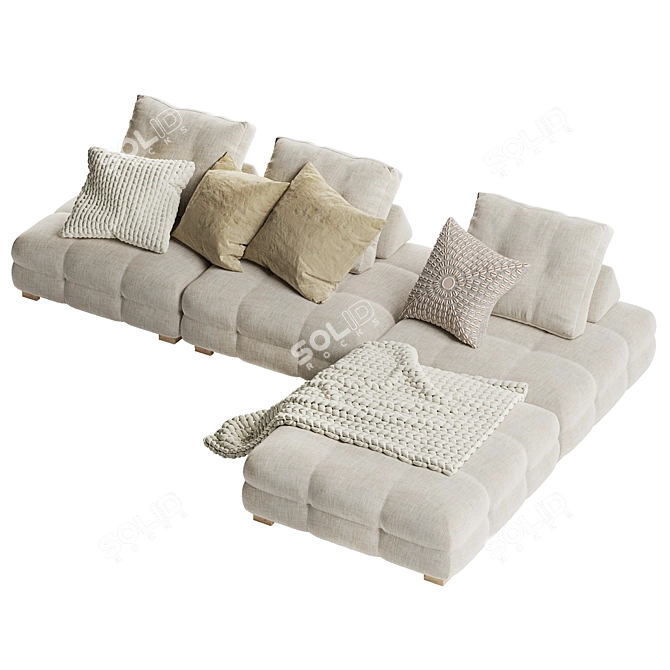 Natural Crosby Sofa by Uniqwa 3D model image 10