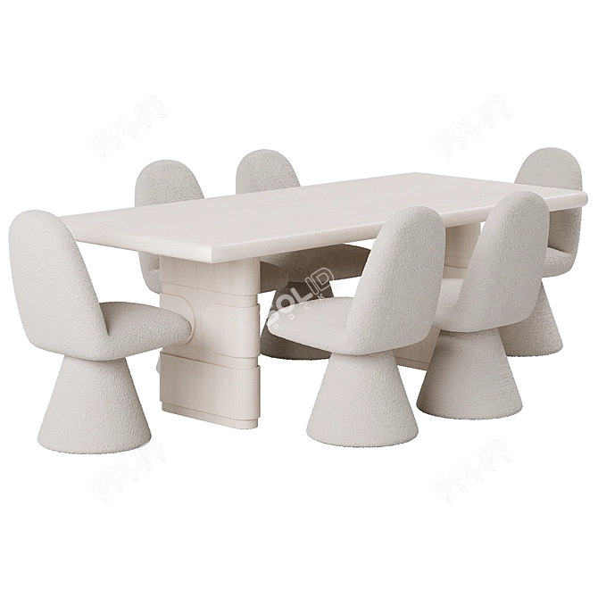 Fenton Lowen Dining Set 3D model image 1