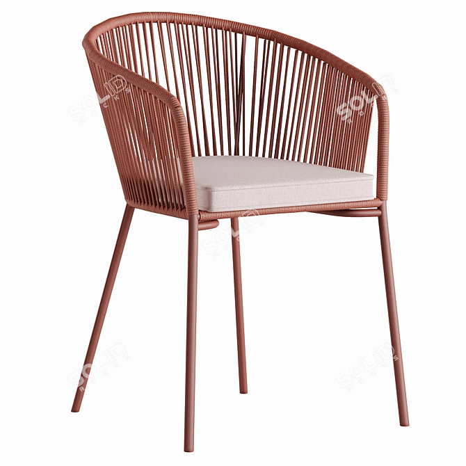 Modern Indoor/Outdoor Yanet Chair 3D model image 1
