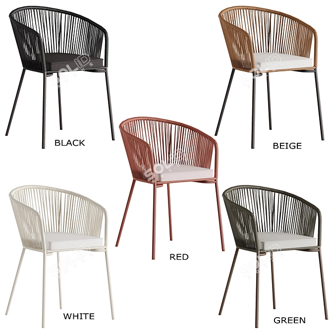 Modern Indoor/Outdoor Yanet Chair 3D model image 3