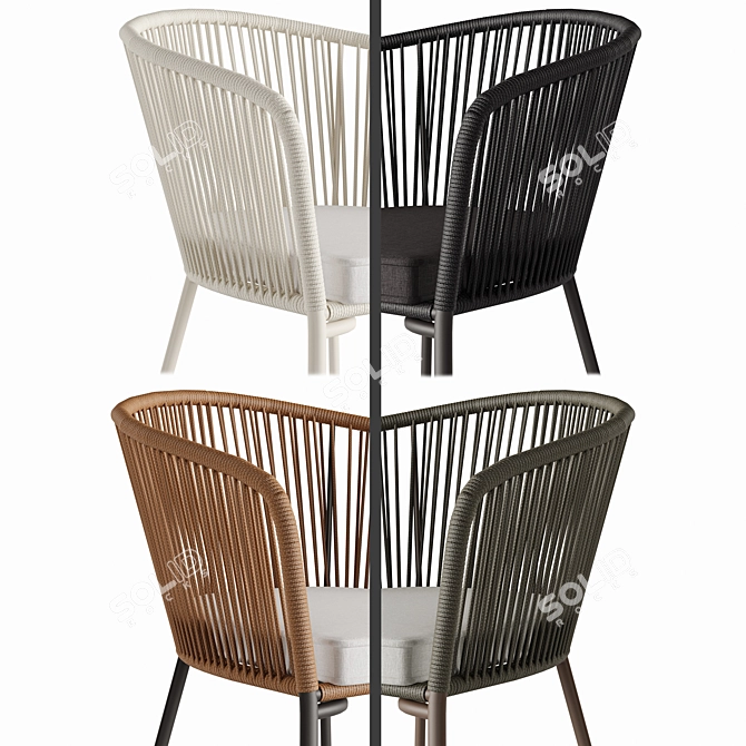 Modern Indoor/Outdoor Yanet Chair 3D model image 6
