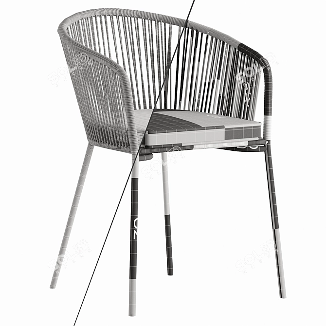 Modern Indoor/Outdoor Yanet Chair 3D model image 7