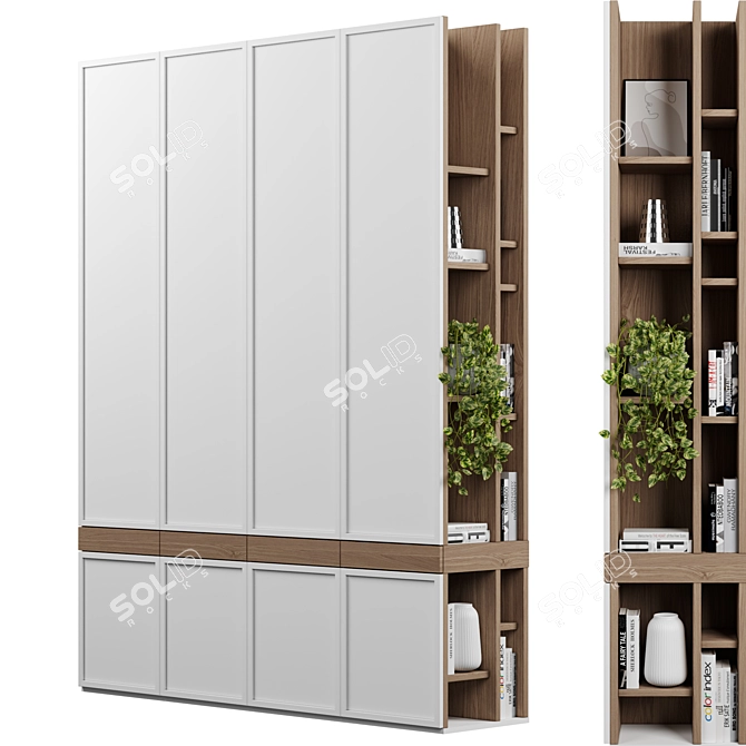 Modular Wardrobe 3D Model 3D model image 2