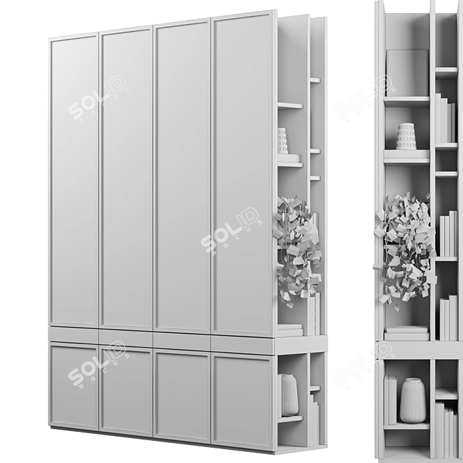 Modular Wardrobe 3D Model 3D model image 4