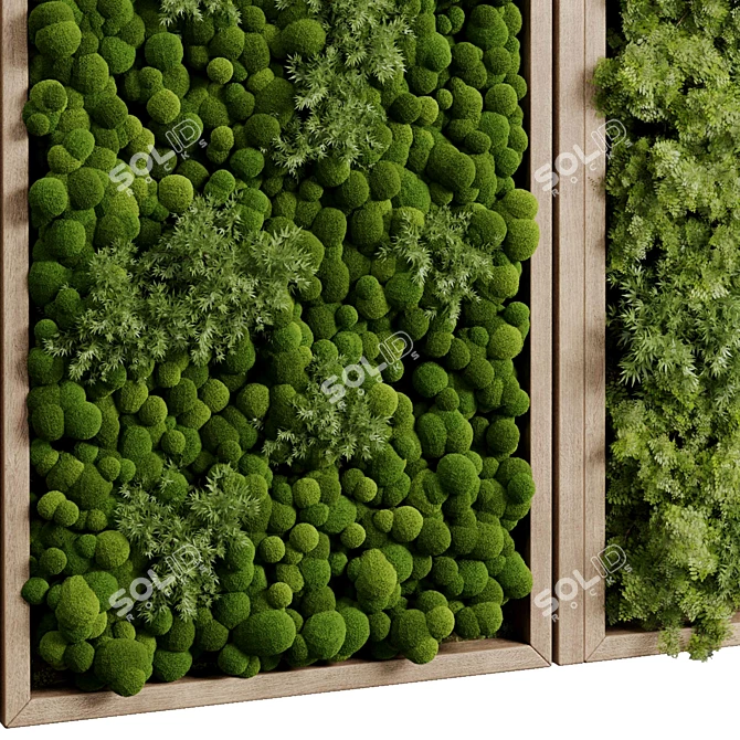 Vertical Moss Garden Wall Decor 3D model image 4