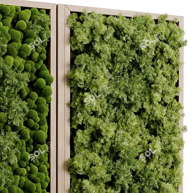 Vertical Moss Garden Wall Decor 3D model image 5