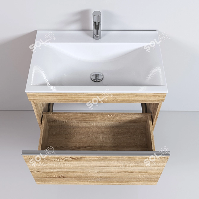 Pulsus Storage Drawer System Oak 3D model image 6