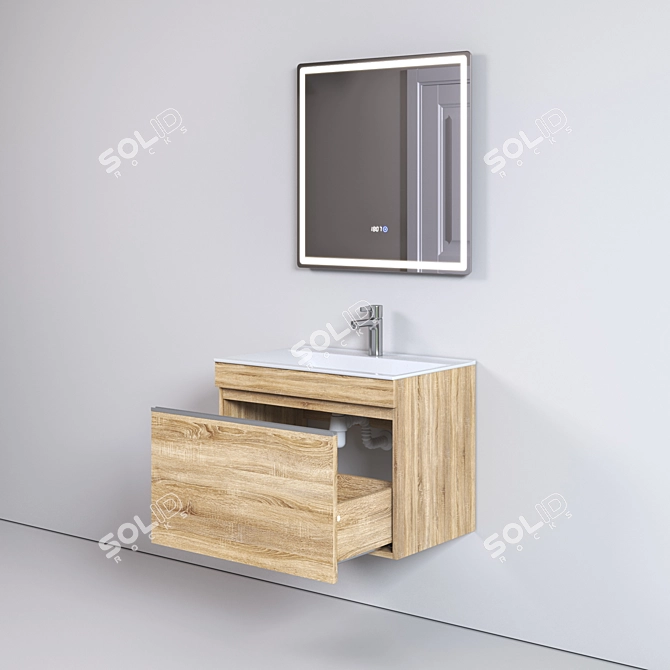 Pulsus Storage Drawer System Oak 3D model image 7