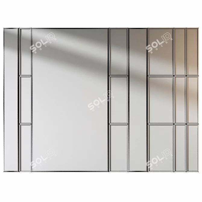 Modern Wood Fabric Wall Panels 3D model image 3