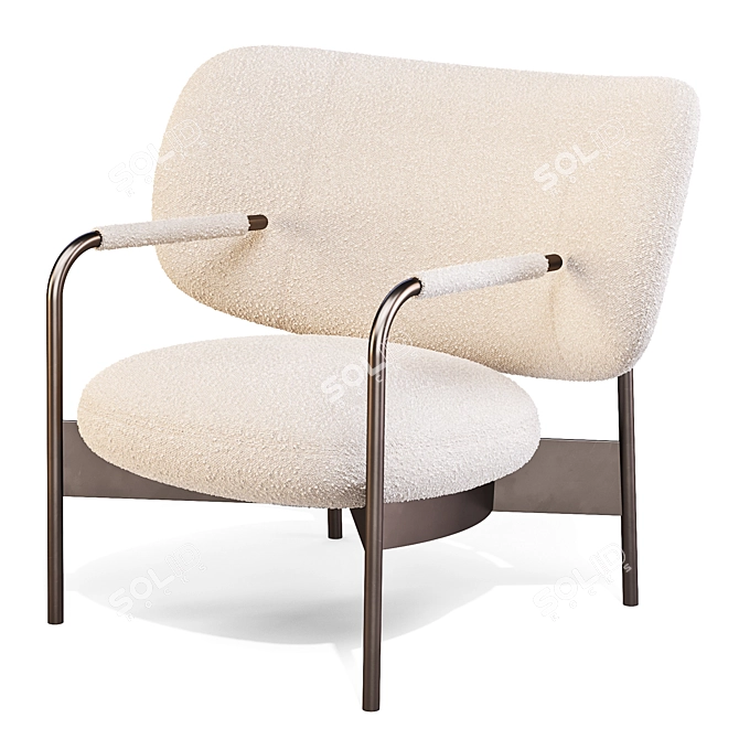 Modern Italian Design Lounge Chair 3D model image 1