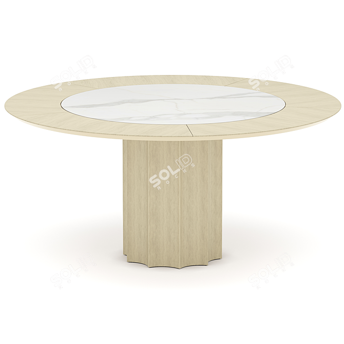 Title: Modern Dining Set with Statuario Table and Apriori Chairs 3D model image 3