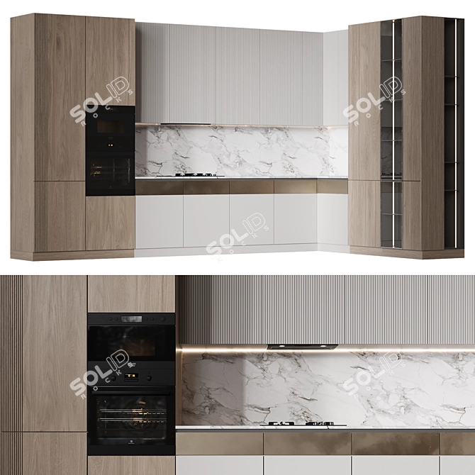 Modern Kitchen Appliance Set 3D model image 1