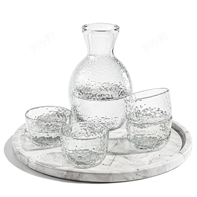 Modern Tableware Set Render Ready 3D model image 2