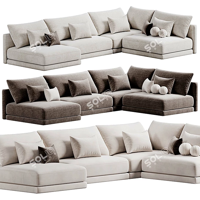 Katarina Corner Sofa by Blanche 3D model image 1