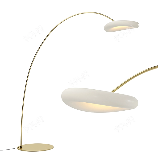 Modern LED Floor Lamp Set 3D model image 3