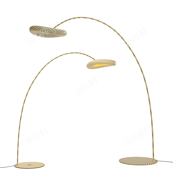 Modern LED Floor Lamp Set 3D model image 4